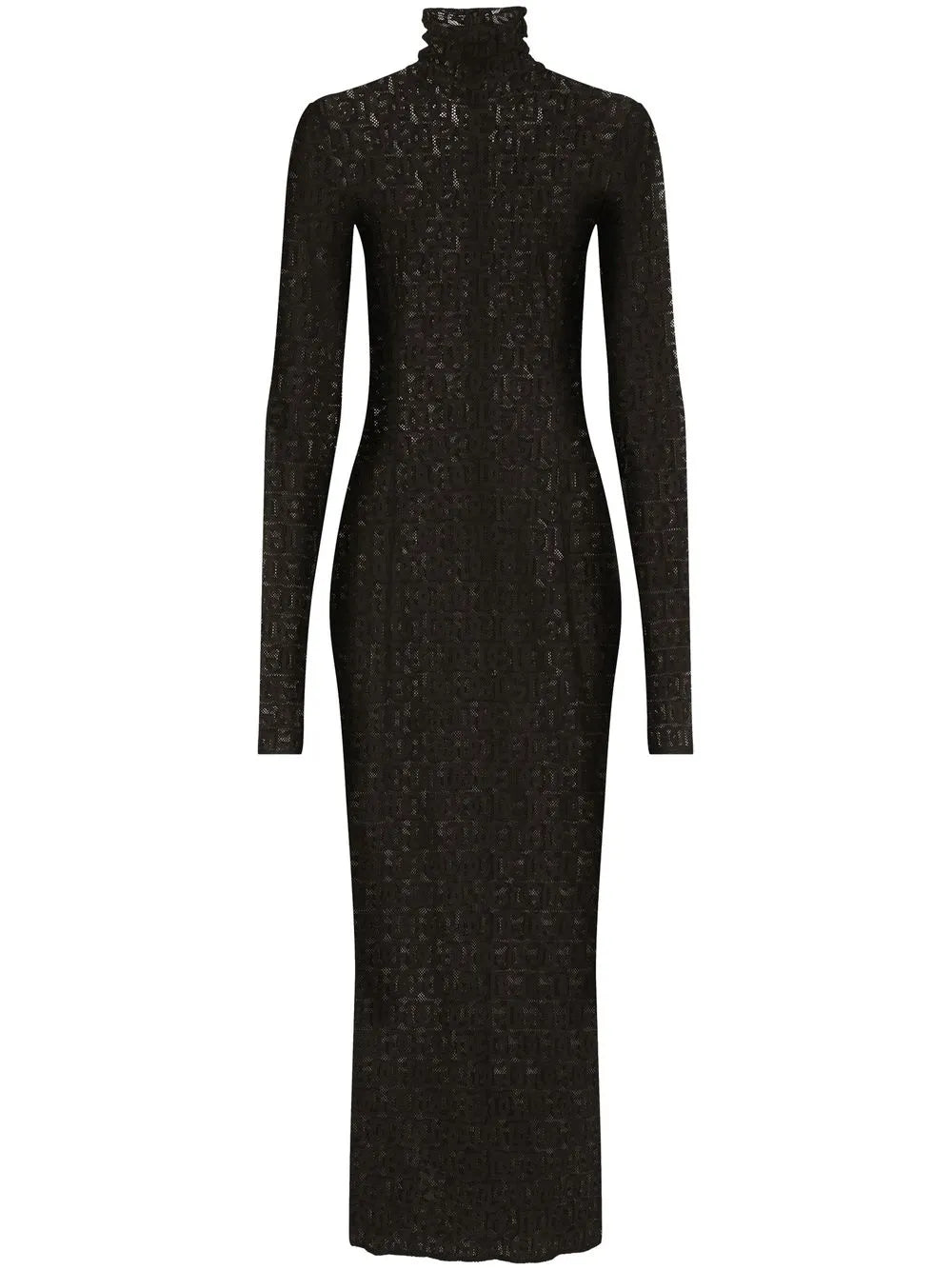 Dg-Logo Tulle Midi Dress