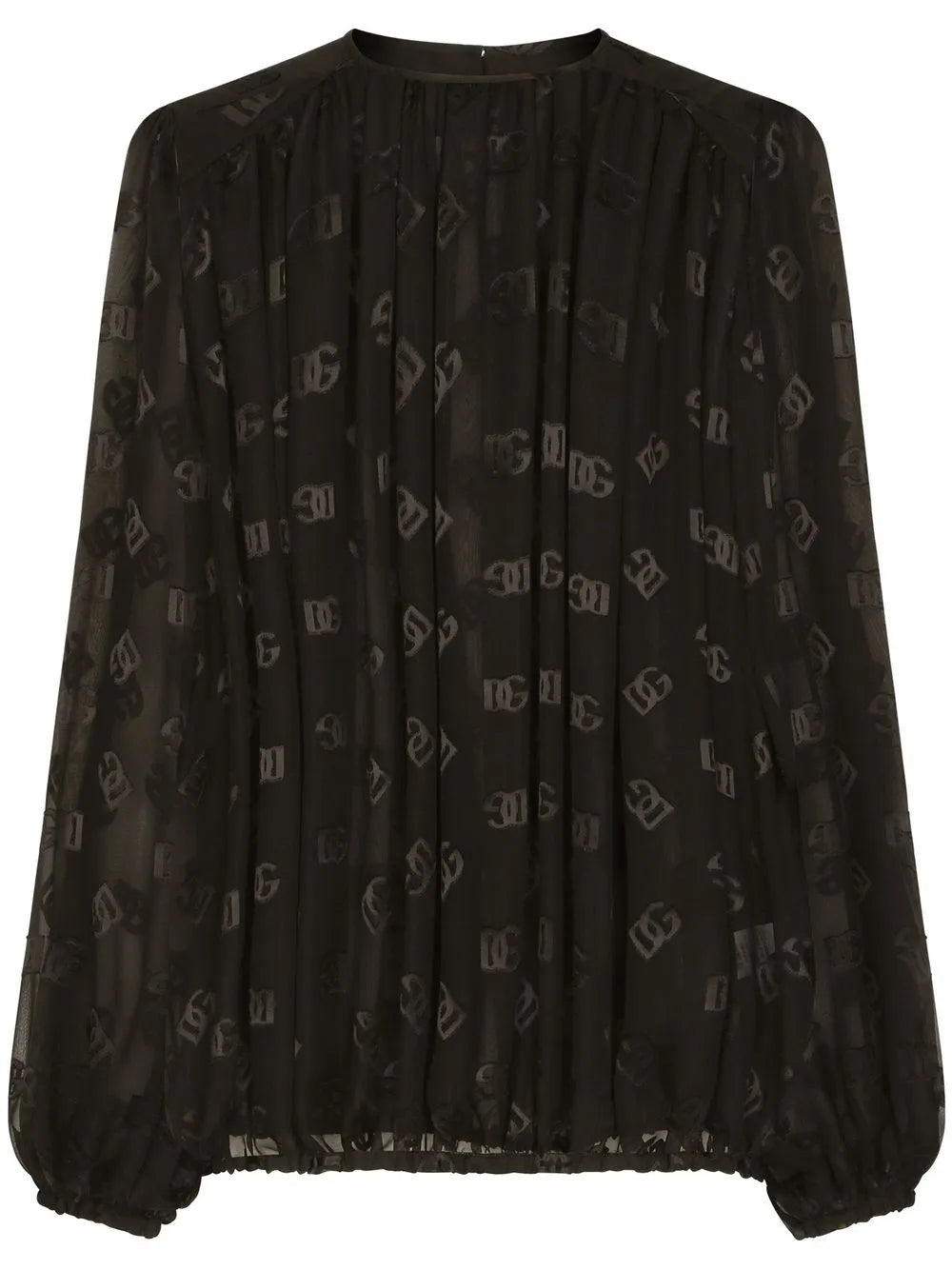 Dg-Logo Satin Blouse