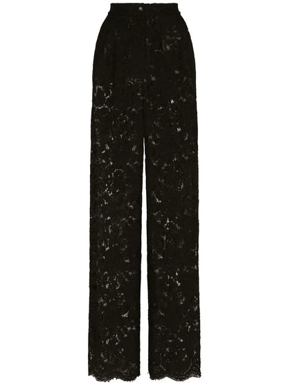 Floral Lace Tailored Trousers