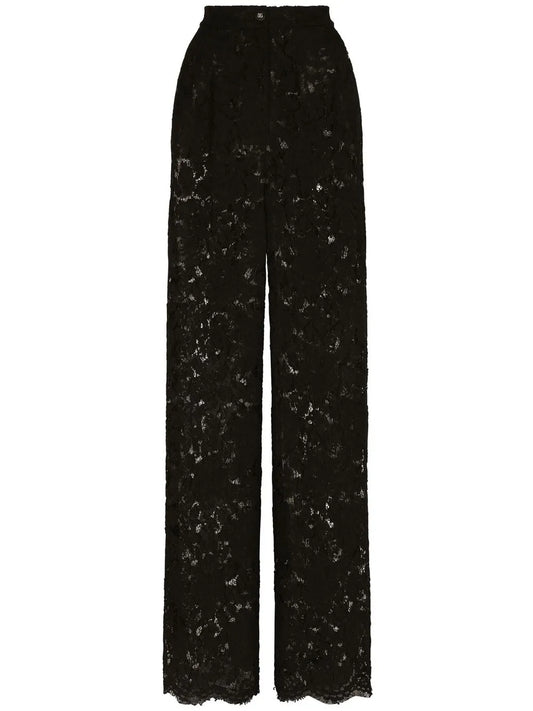 Floral Lace Tailored Trousers