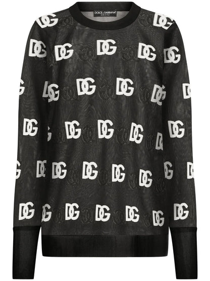 Dg-Logo Semi-Sheer Jumper