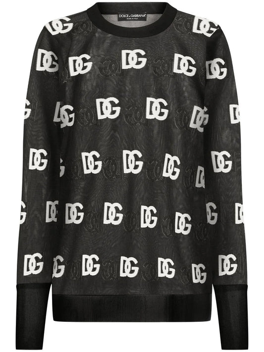 Dg-Logo Semi-Sheer Jumper