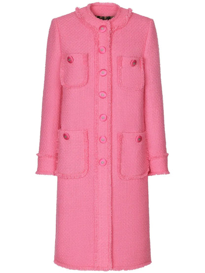 Single-Breasted Tweed Coat