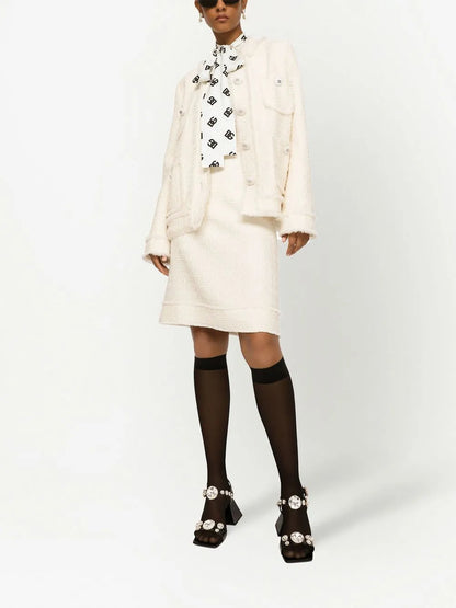 Single-Breasted Tweed Jacket