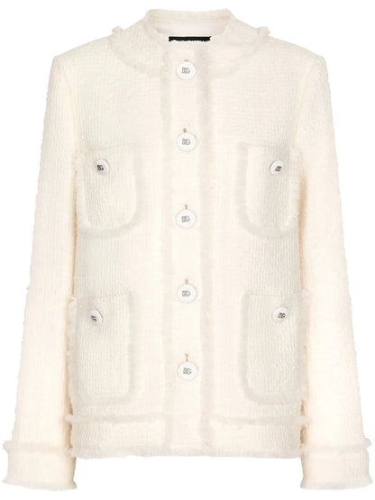 Single-Breasted Tweed Jacket