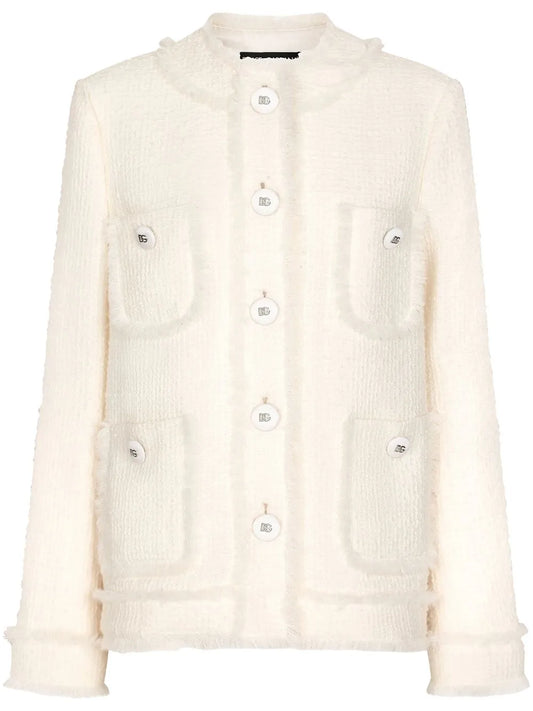 Single-Breasted Tweed Jacket