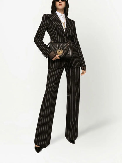 Turlington Pinstripe Single-Breasted Blazer