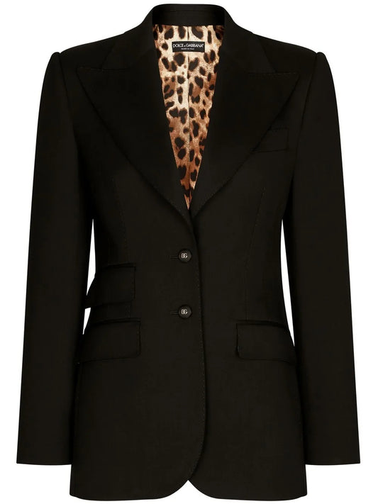 Turlington Gabardine Single-Breasted Blazer