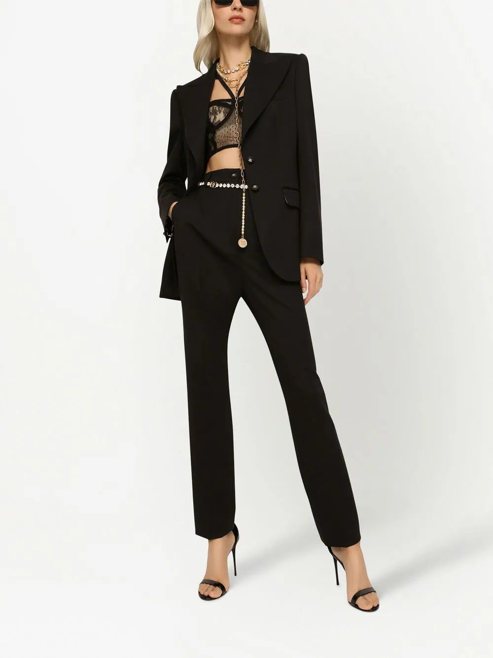 Turlington Gabardine Single-Breasted Blazer