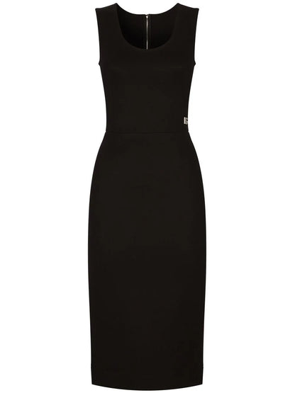 Milano-Rib Sleeveless Midi Dress