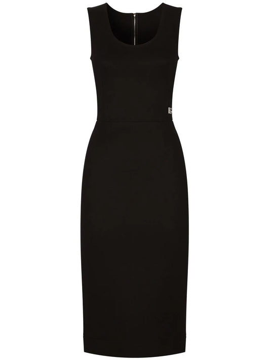 Milano-Rib Sleeveless Midi Dress