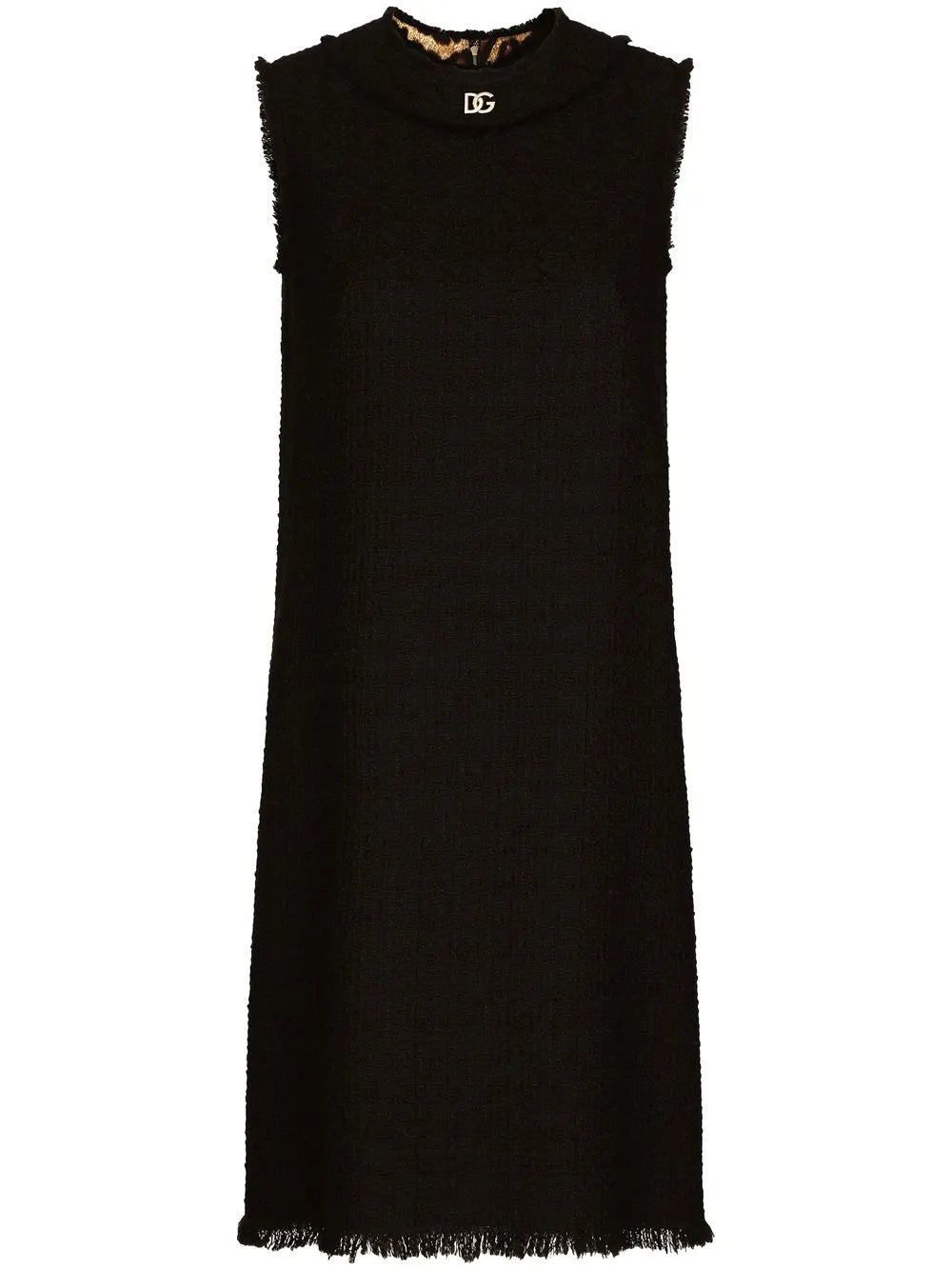 Dg-Logo Tweed Midi Dress