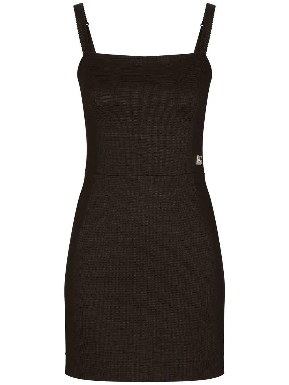 Logo Plaque Sleeveless Mini Dress