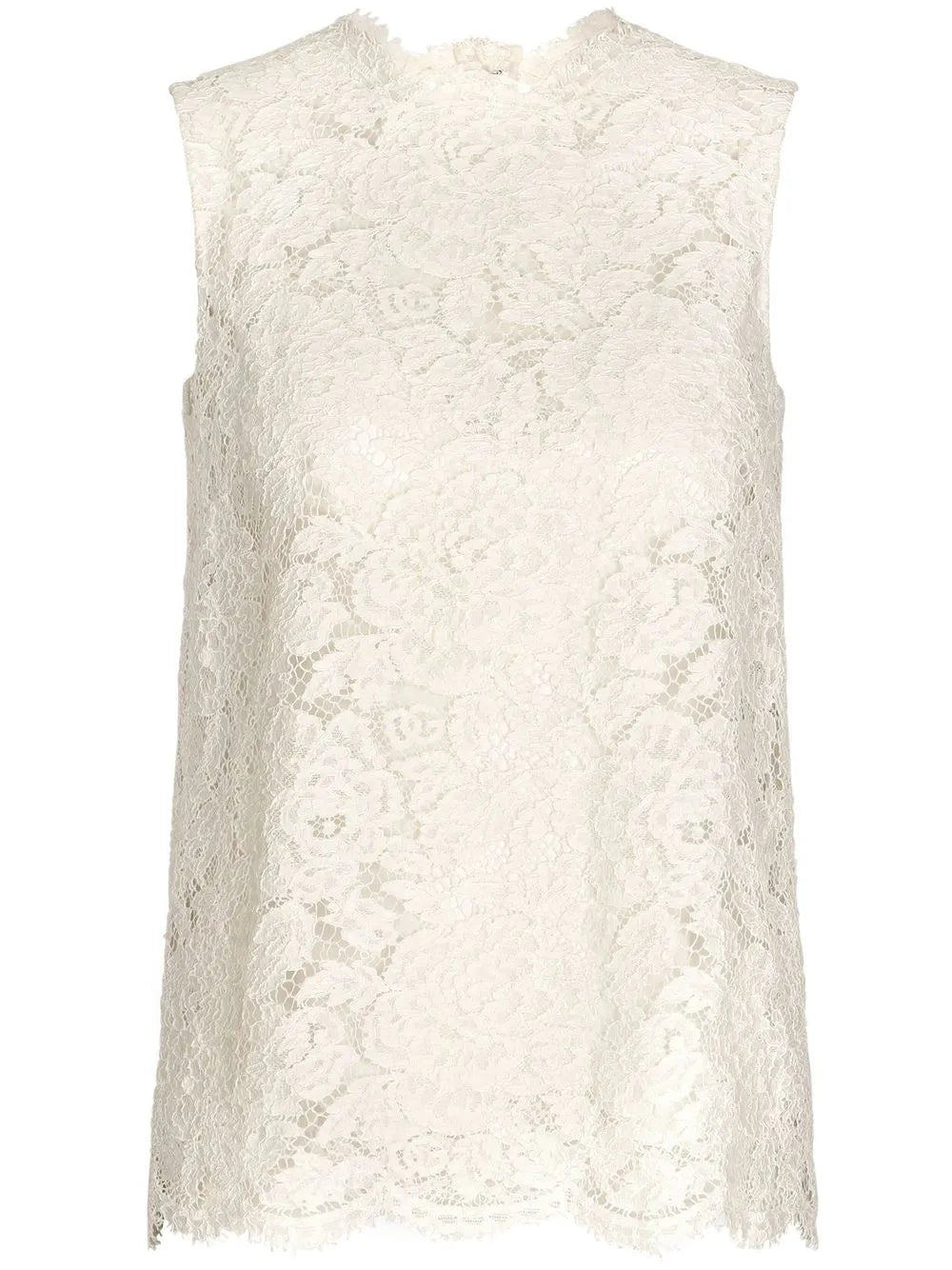 Floral-Lace Sleeveless Top
