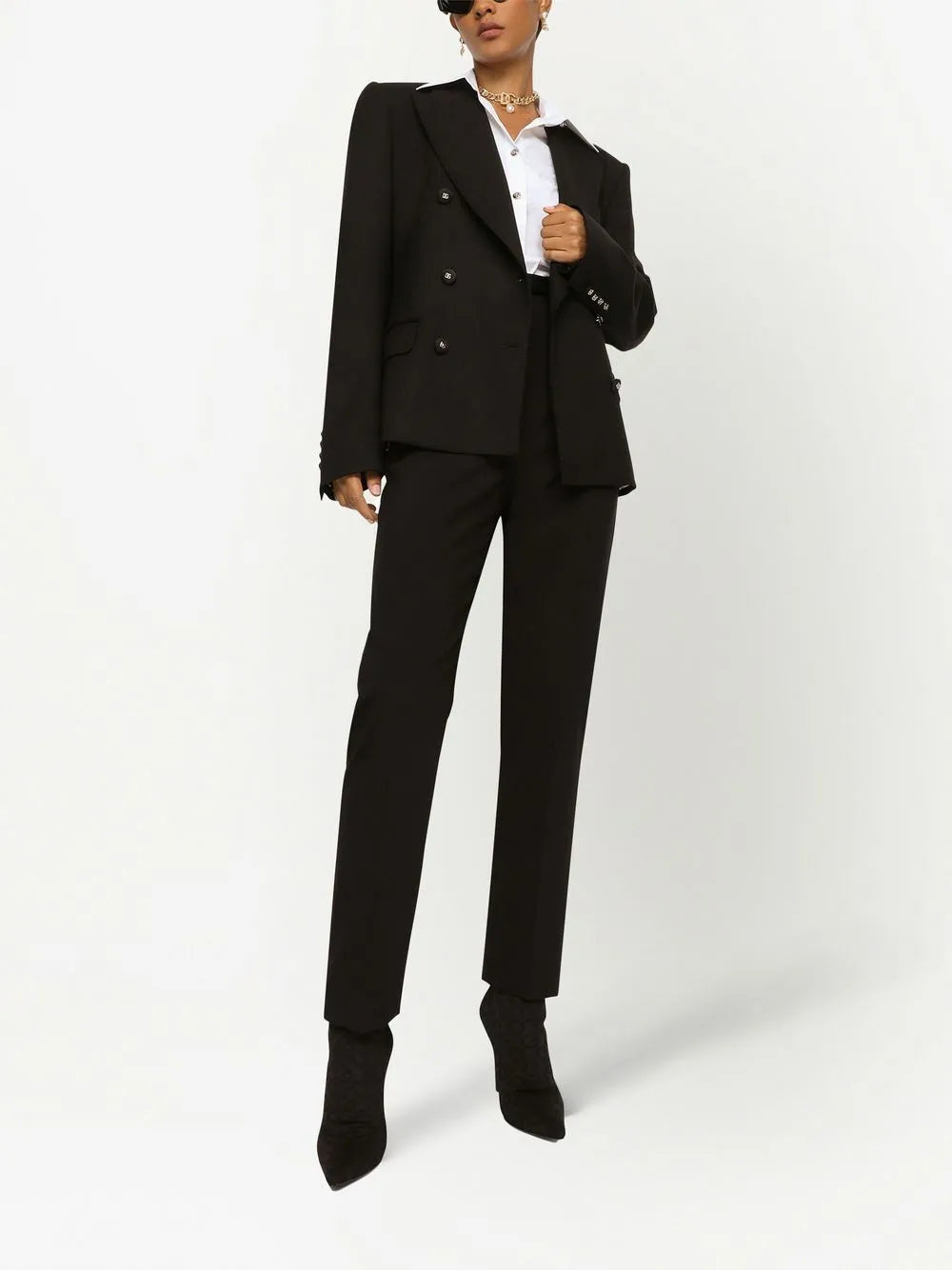 Tuxedo-Band Tailored Trousers