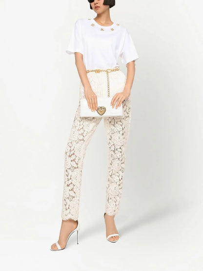 Floral-Lace Trousers