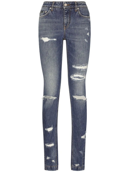 Girly Distressed Skinny Jeans