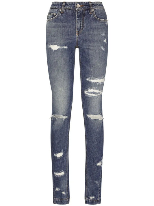 Girly Distressed Skinny Jeans