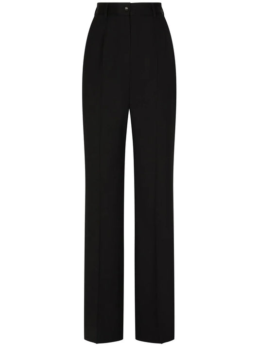 Wide-Leg Wool Trousers