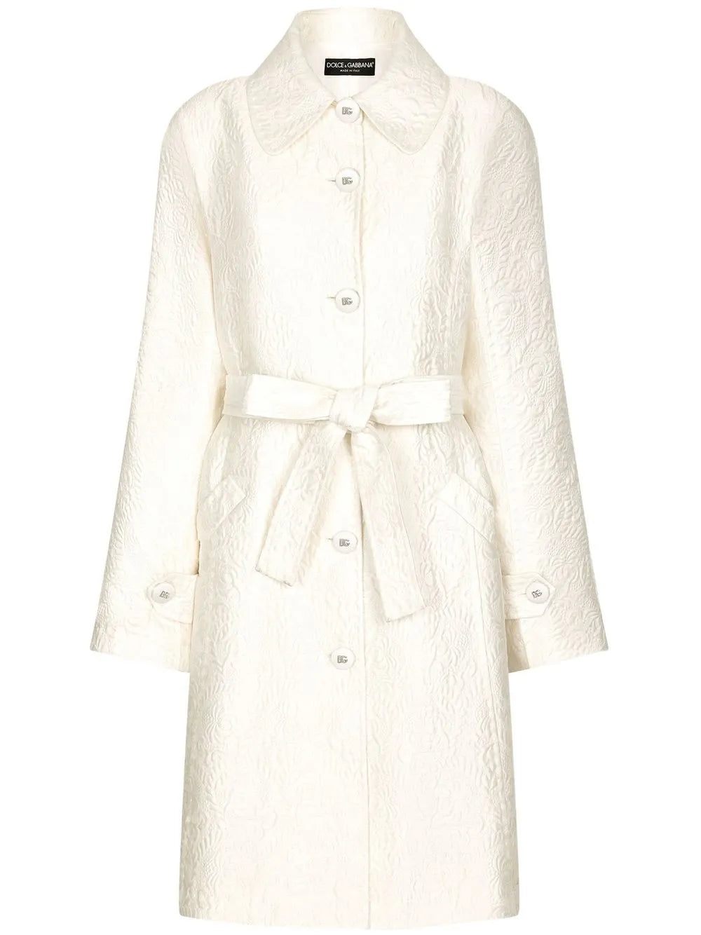 Single-Breasted Brocade Coat