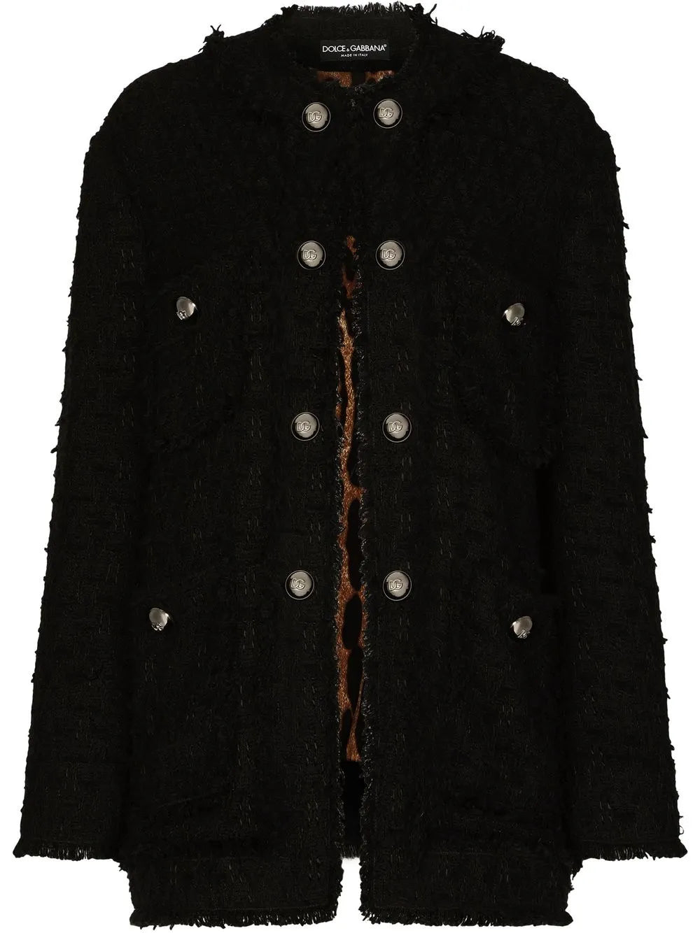 Rush-Stitch Single-Breasted Jacket