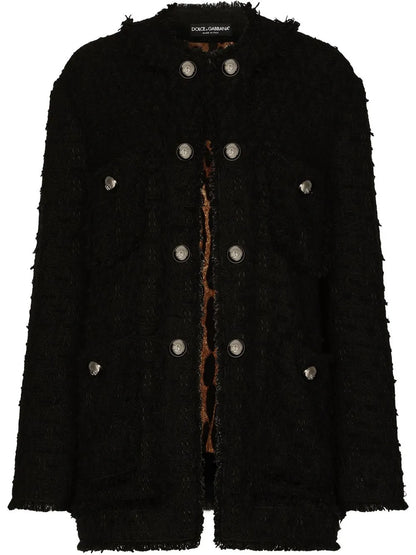 Rush-Stitch Single-Breasted Jacket