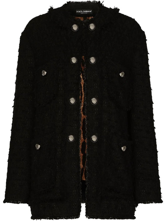Rush-Stitch Single-Breasted Jacket