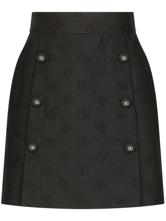 Dg-Logo Jacquard Miniskirt