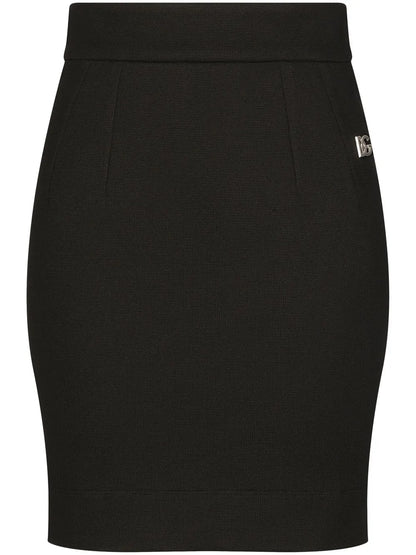 Dg-Logo Milano-Rib Miniskirt