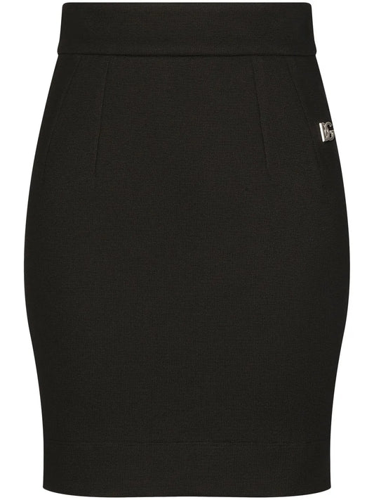 Dg-Logo Milano-Rib Miniskirt