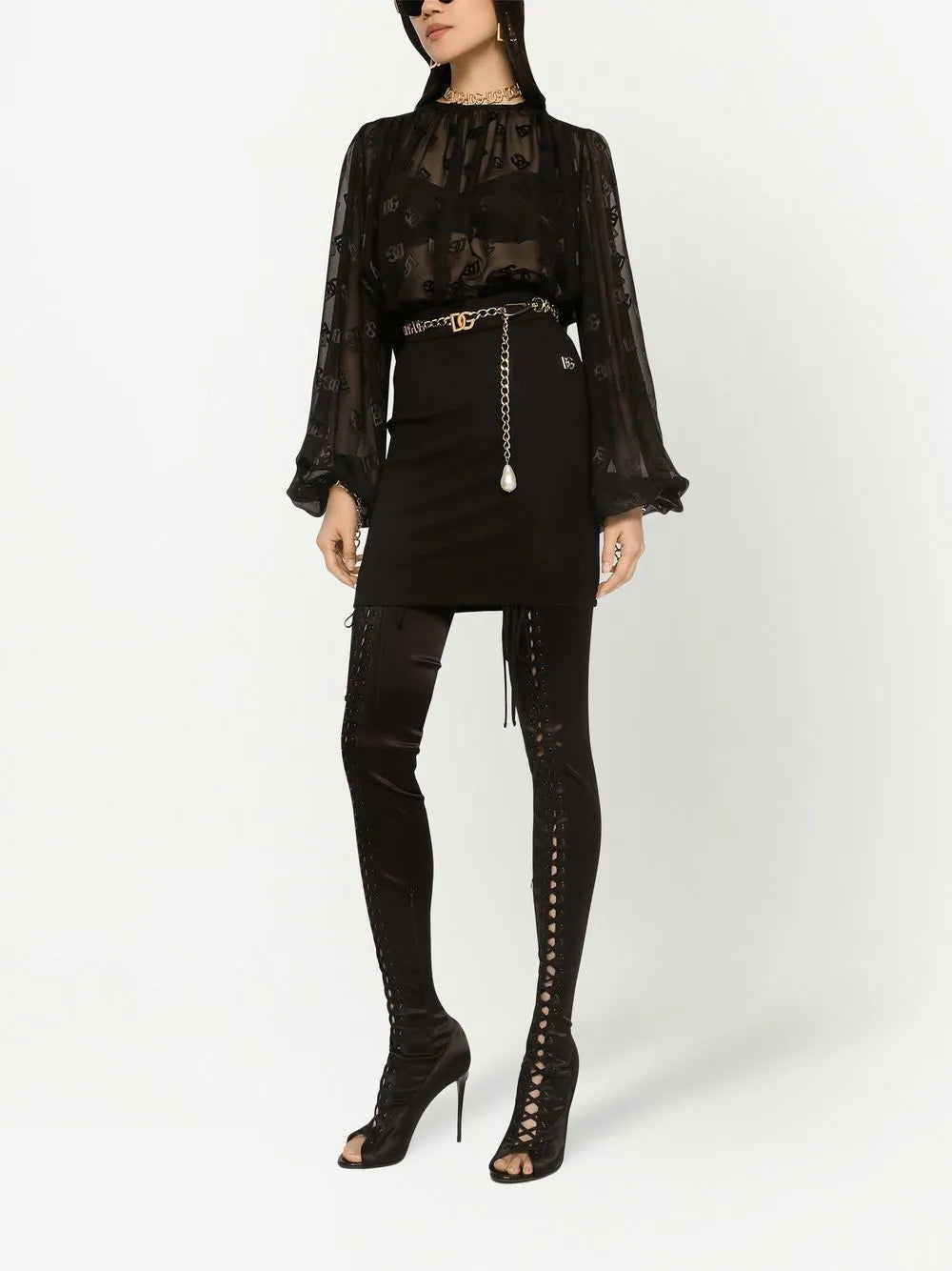 Dg-Logo Milano-Rib Miniskirt