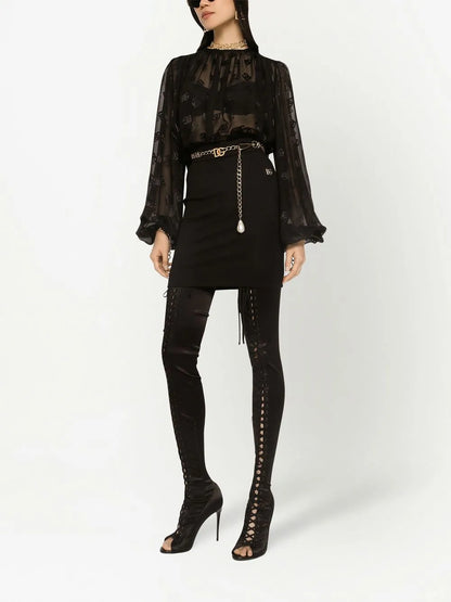 Dg-Logo Milano-Rib Miniskirt