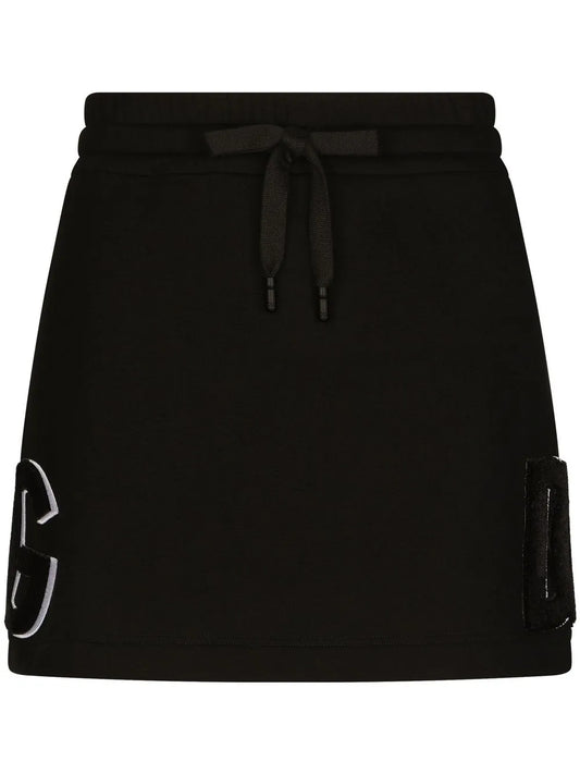 Logo-Patch Jersey Miniskirt