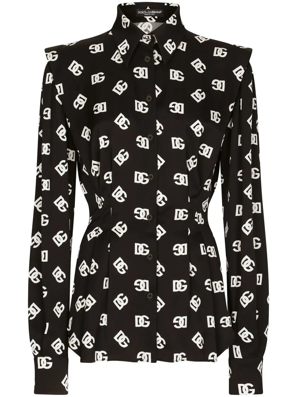 Dg-Logo Stretch-Silk Shirt