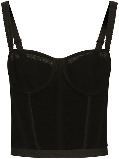 Draped Tulle Corset Top