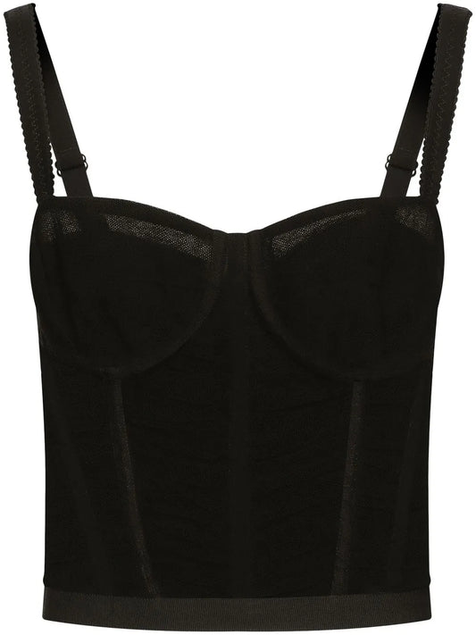 Draped Tulle Corset Top