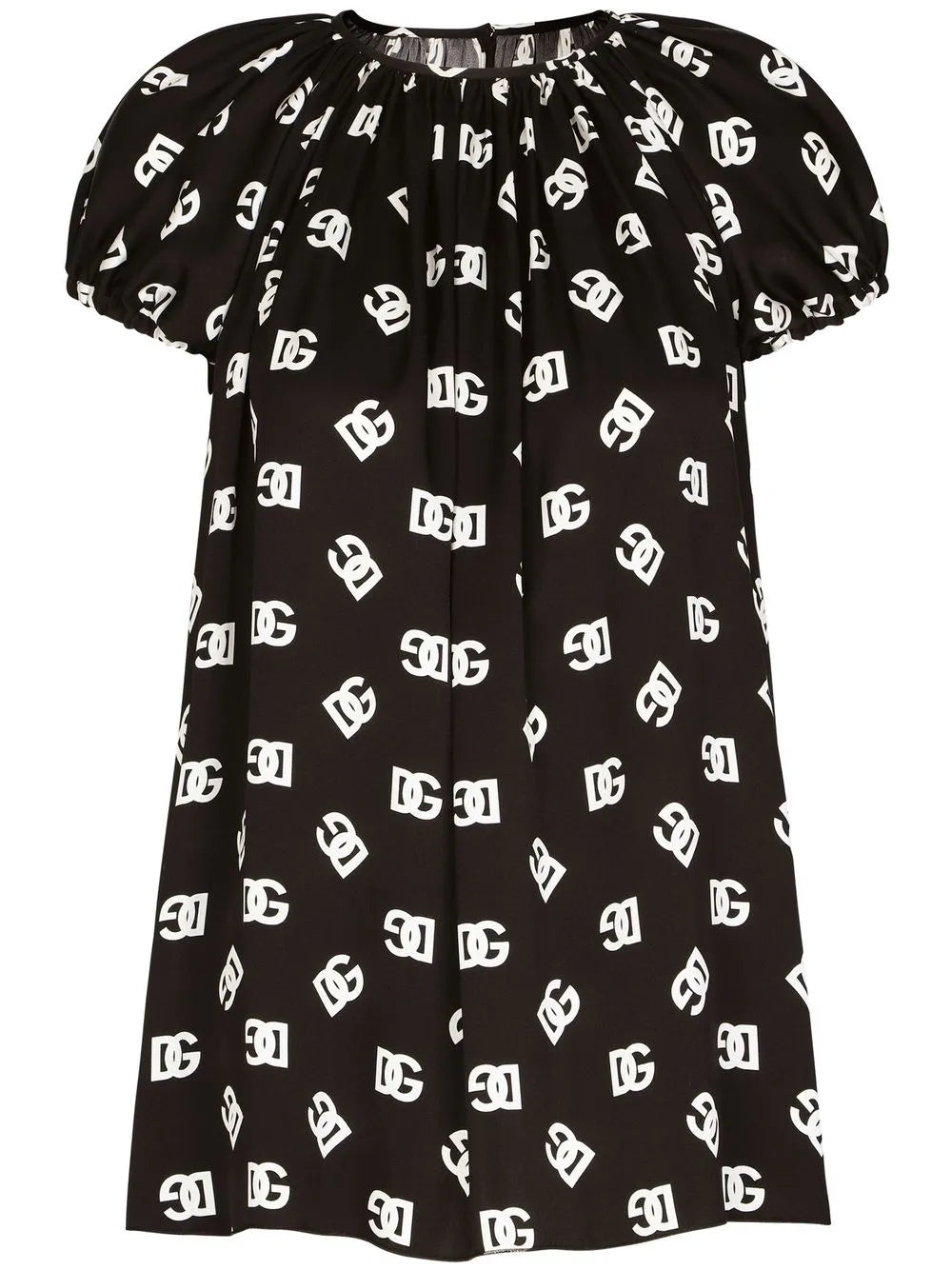 Logo-Print Silk Blouse