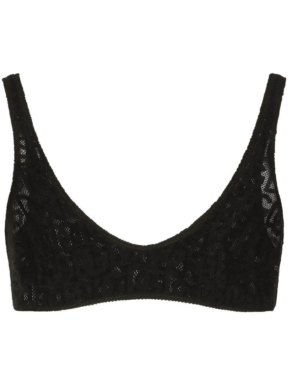 Dg-Logo Jacquard Tulle Bralette