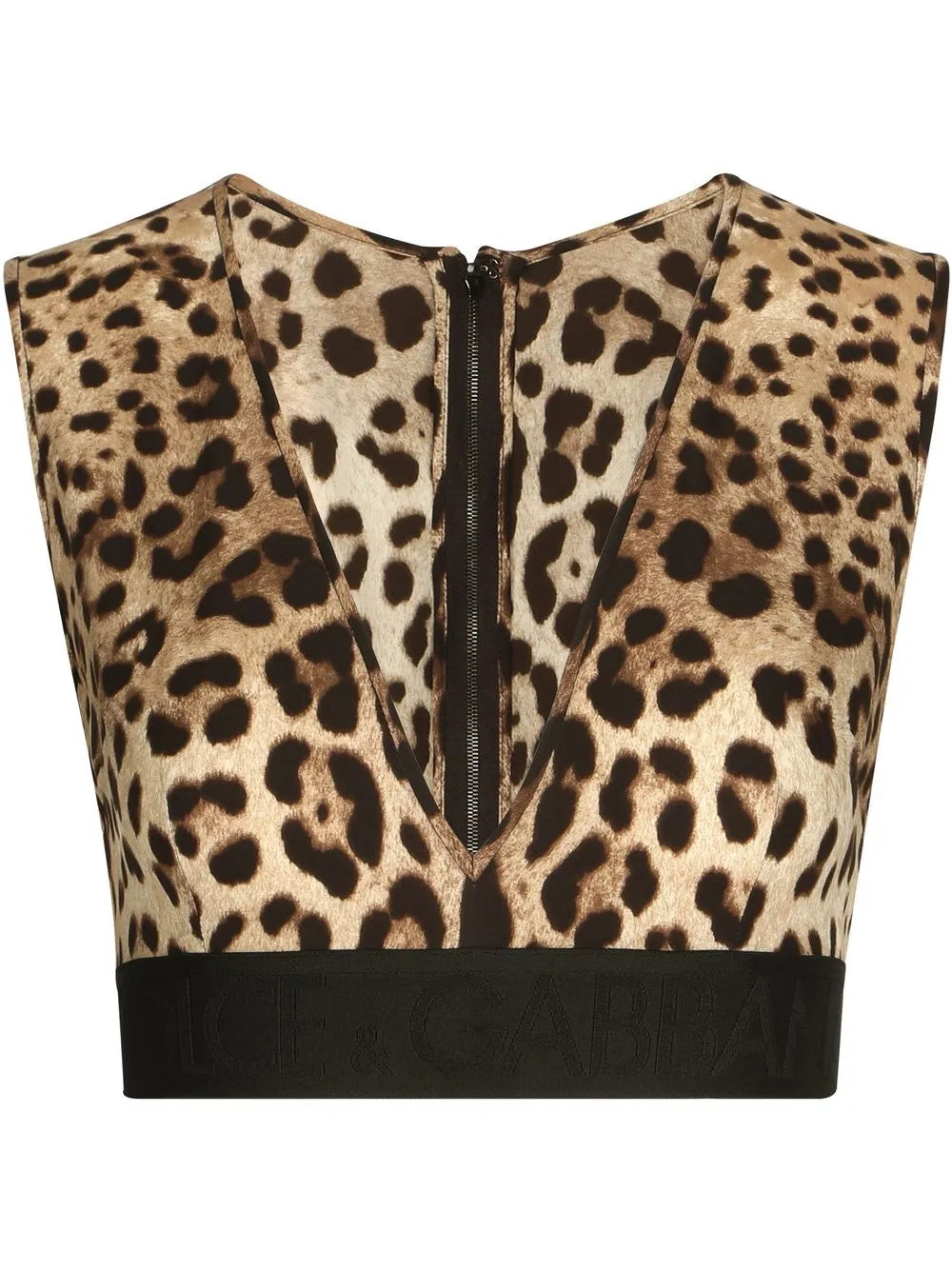 Leopard-Print Crop Top