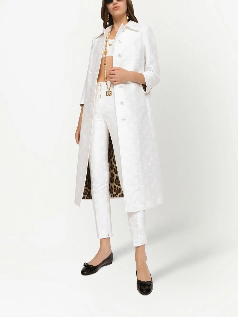 Dg-Logo Jacquard Corset Top