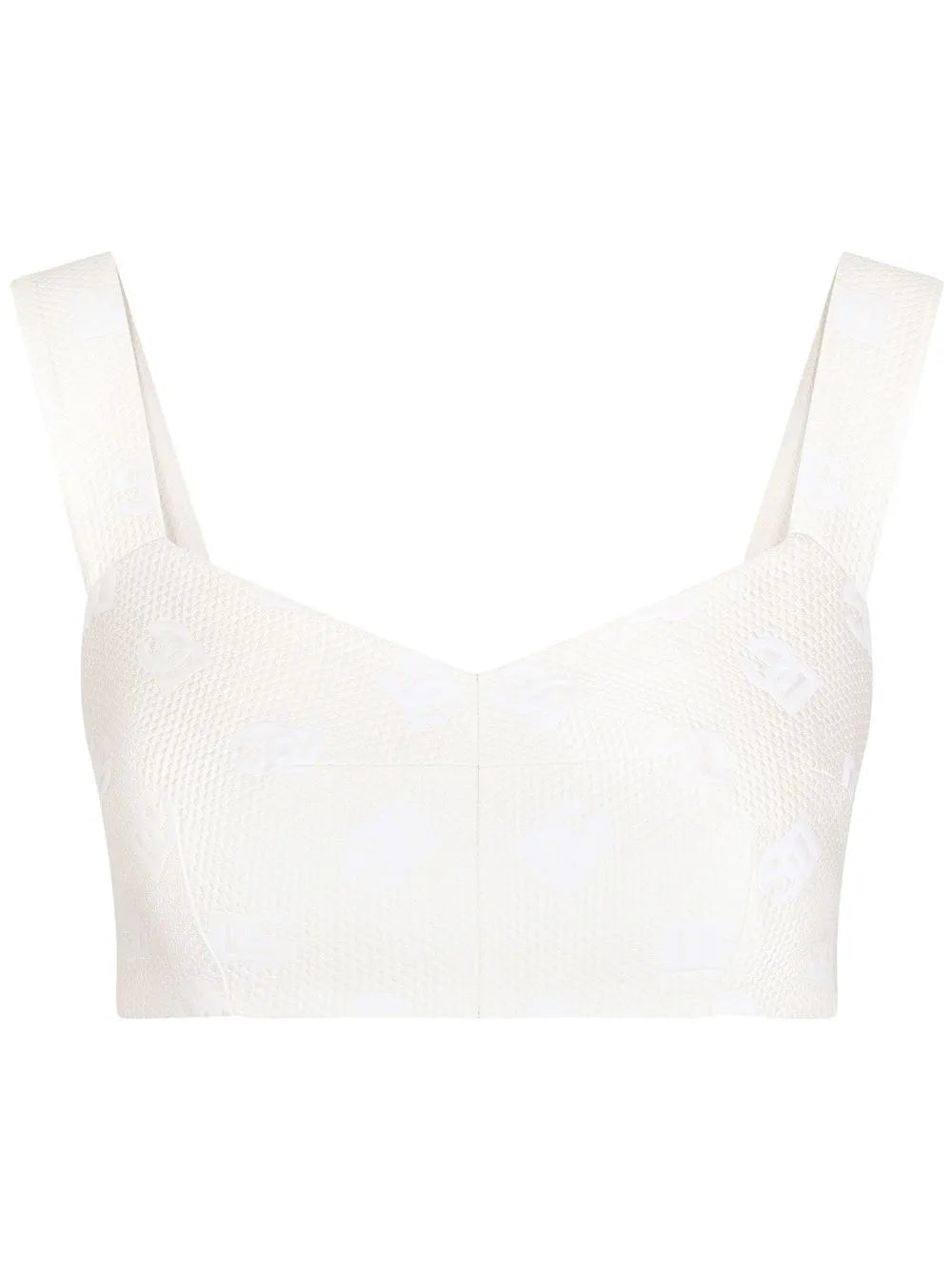 Dg-Logo Jacquard Corset Top