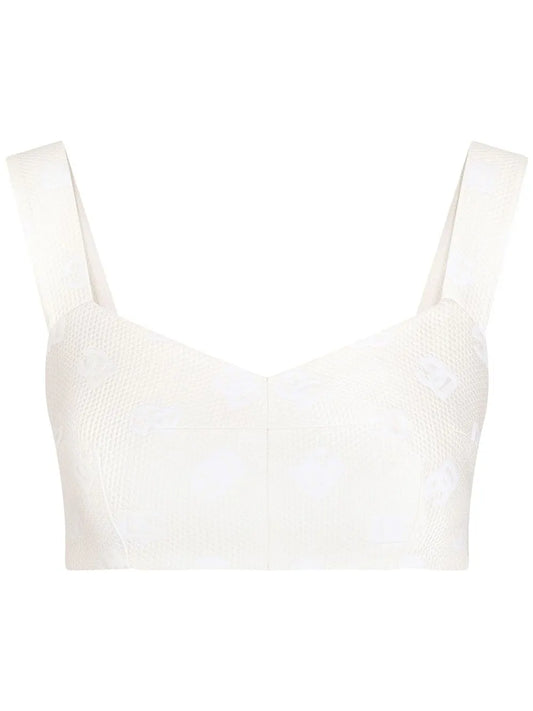 Dg-Logo Jacquard Corset Top