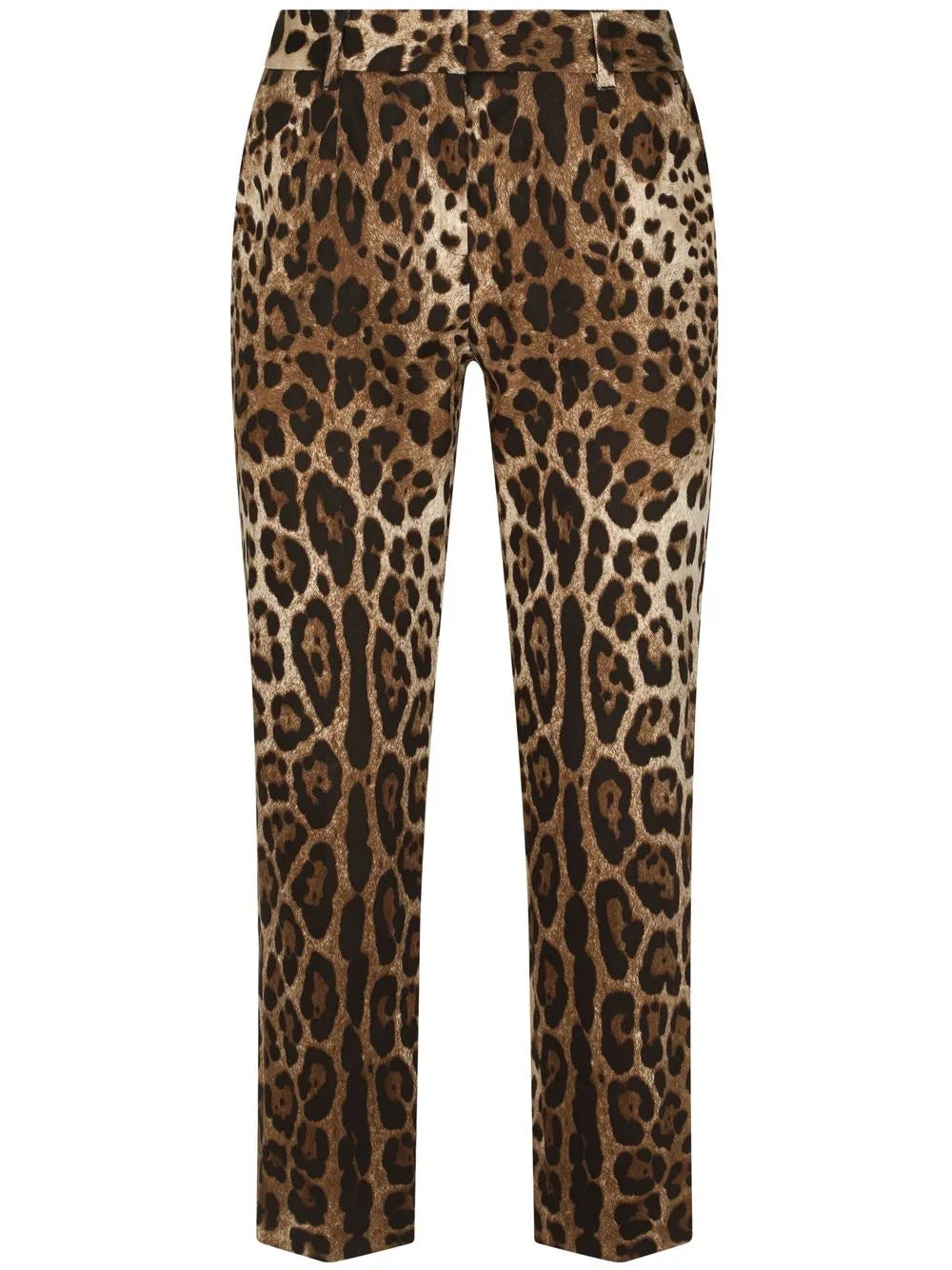 Leopard-Print Tailored Trousers