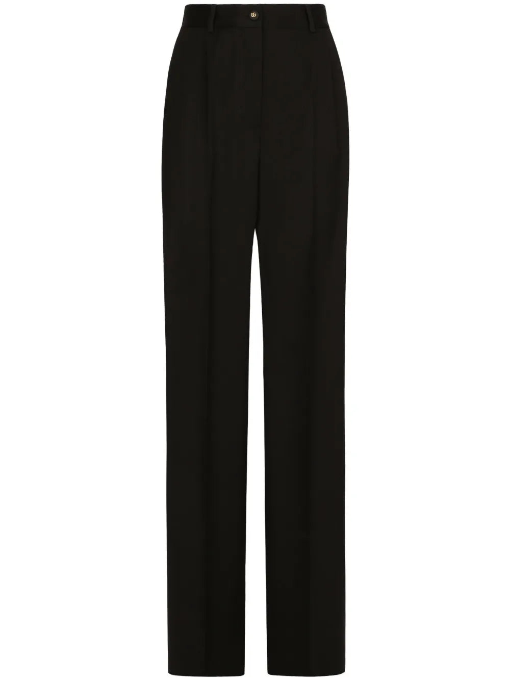 Gabardine Wide-Leg Trousers