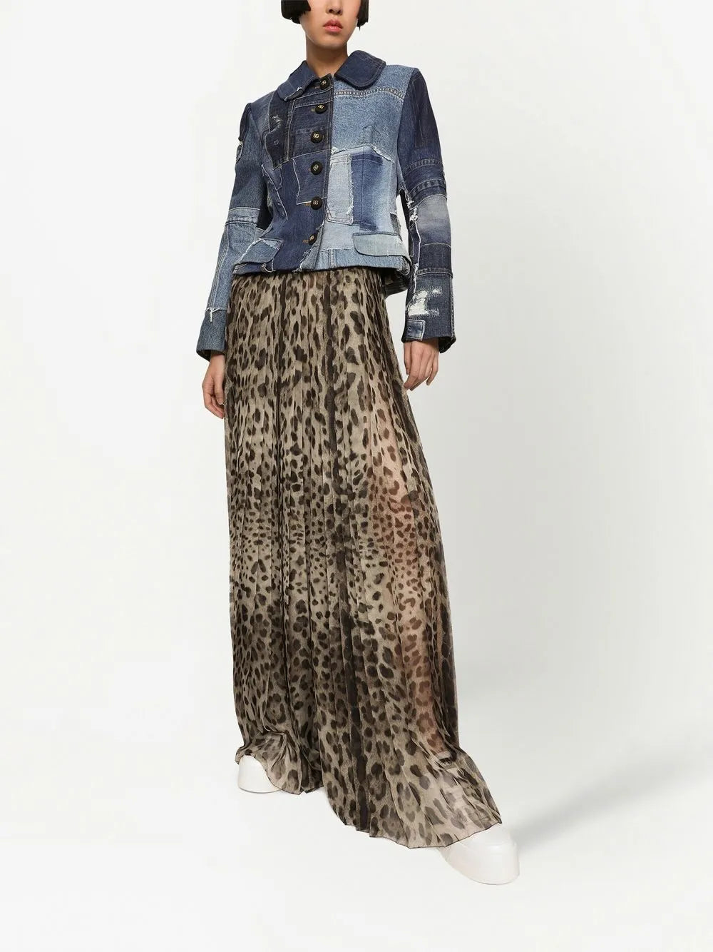 Leopard-Print Culotte Trousers
