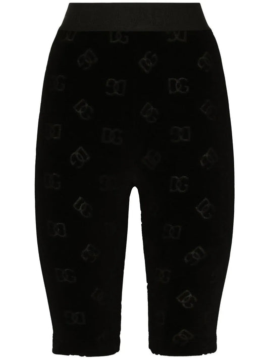 Dg-Logo Flocked Cycling Shorts