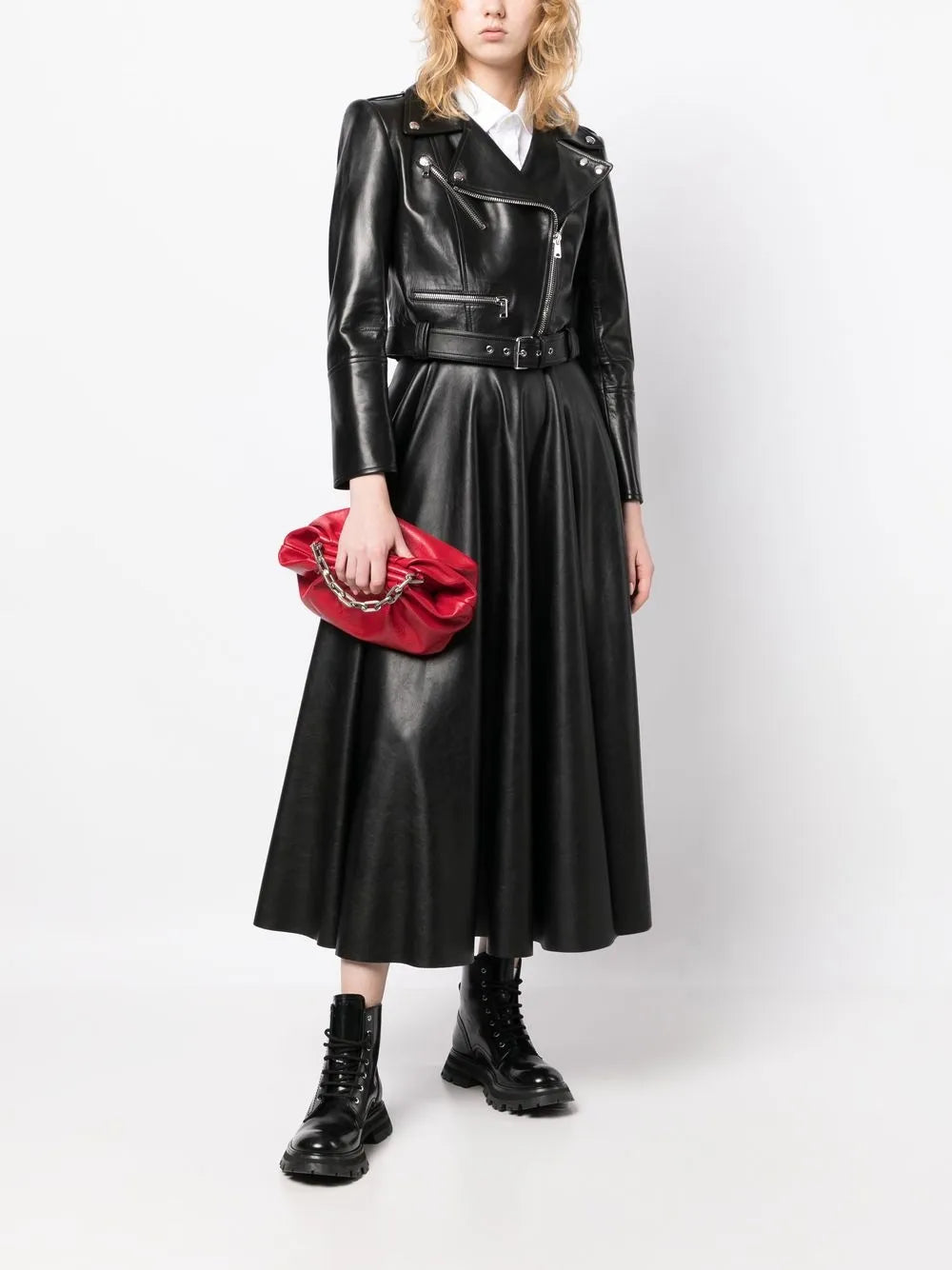 Cropped Leather Jacket