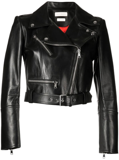 Cropped Leather Jacket