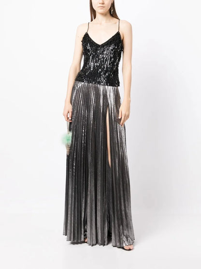 Cressida Pleated Maxi Skirt