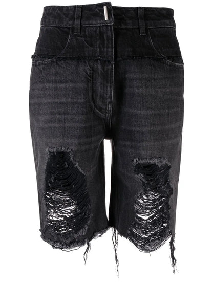 Denim Knee-Length Shorts
